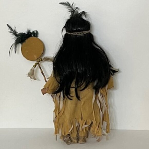 Cathay Collection Porcelain Native American Girl 16" Doll 102-5000 - Picture 4 of 7